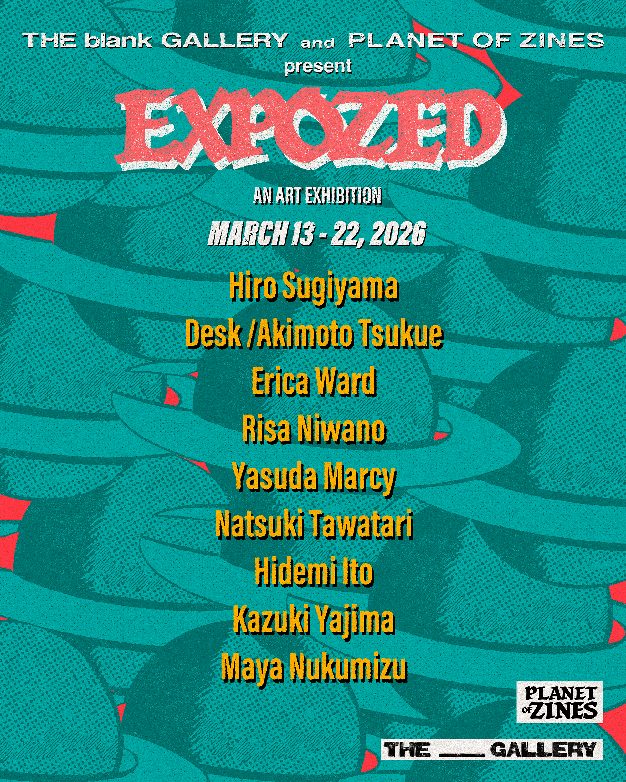 Planet of Zines主催のEXPOZEDアート展（2026年3月13日〜22日開催）